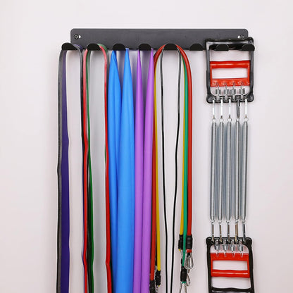 Gym Storage Rack,Home Gym Organizer Resistance Band Storage Rack Gym Wall Rack Hanger for Gym Accessories Olympic Barbells, Workout Bands, Yoga Foam Roller or Tools …